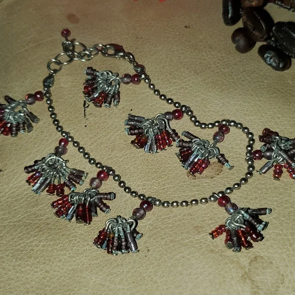 Earthy Red and Blue Bracelet lot - Picture 8 of 11